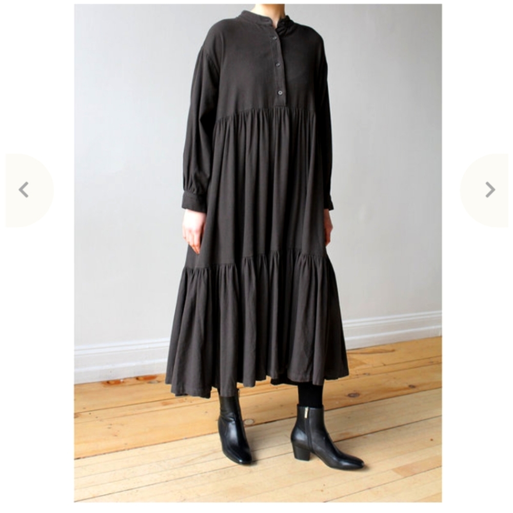 Black Crane Tent Dress Black XS/S